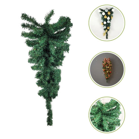 Árvore De Natal De Parede Invertida Verde 77cm Guirlanda