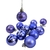 Bola De Natal Azul Escuro Mix 4cm Para Árvore Kit 12pc