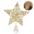 Ponteira Estrela Para Árvore De Natal Dourada Aramada 26cm