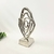 Escultura Decorativa Prata Flor Alumínio 30cm - loja online