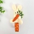Porta Guardanapo Coelho Páscoa Laranja Cenoura 17x7x6cm - Inigual - Loja de Decoração, Plantas Artificiais, Presentes, Utilidades, Mesa Posta e decoração de Páscoa e Natal