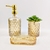 Kit Banheiro Âmbar 20/10/2cm Dispenser Saboneteira 3pc