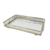 Bandeja Prata 5x30x20cm Com Espelho Em Metal Retangular