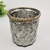 Vaso Cinza Castiçal 10x9cm Decoração Vaso Ondas - Inigual - Loja de Decoração, Plantas Artificiais, Presentes, Utilidades, Mesa Posta e decoração de Páscoa e Natal