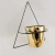 Vaso De Parede Dourado Com Suporte 26x23x12cm - Inigual Decor: Decoração, Presentes e Plantas Artificiais.