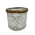 Porta Vela Castiçal Perolado Branco Fosco Vasinho 8x9cm Vaso Decorativo
