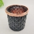 Vaso Preto E Cobre Zamac Bristol 7x7x7cm Cachepot Vidro na internet