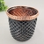 Vaso Preto E Cobre Zamac Bristol 10x8x8cm Cachepot Vidro - loja online