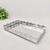 Bandeja Decorativa Espelhada 4x27x16cm Prata Metal Rendada - comprar online