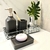 Kit Banheiro Preto E Prata Com Bandeja E Vaso 6pc Inigual - Inigual - Loja de Decoração, Plantas Artificiais, Presentes, Utilidades, Mesa Posta e decoração de Páscoa e Natal