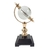 Globo Terrestre Estilizado Cristal Dourado Preto 27x13x12cm