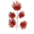 Galho Leque Vermelho 57x23cm Folhagem De Natal