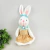 Coelha Sentada Branca E Verde 31x11x8cm Enfeite De Páscoa - comprar online