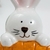 Coelho De Pocelana Com Cenoura 13cm Decoração De Pascoa - comprar online