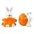 Kit Ovo Coelho De Páscoa Porcelana Decoração De Páscoa 2pc