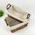 Cesta de Rattan Retangular Tecido Marrom Floral 35/30cm Kit 2 peças - comprar online