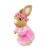 Coelho Fêmea Rosa Poá Decorativo de Páscoa 20cm