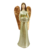 Anjo Castiçal Bronze Dourado Estátua Decorativa 28x12x10cm