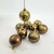 Bola De Natal Bronze Decorada 6cm Para Árvore Kit 9pc - comprar online
