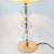 Abajur De Mesa Tiffany E Dourado Cristal 56x33cm E27 Bivolt