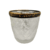 Porta Vela Castiçal Perolado Branco Fosco Vasinho 8x7cm Vaso Decorativo