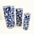 Vaso Porta Guarda Chuva Decorativo Azul E Branco 45/40/34cm na internet