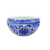 Vaso Azul E Branco Floral 12x23x23cm Porcelana Cachepot