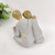 Enfeite Estátua Família Com Bebê 10x10x8cm Cinza Barroco - loja online