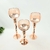 Candelabro Rose Gold 40/35/30cm Castiçal Kit 3pc