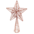 Ponteira De Árvore De Natal Estrela Bronze 30x20x6cm Glitter