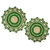 Jogo Americano Verde E Caqui Crochê 38cm Kit 2pc Sousplat