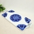 Bandeja Azul E Branca Floral 4x39x22cm Porcelana Retangular na internet