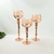 Candelabro Rose Gold 40/35/30cm Castiçal Kit 3pc - comprar online