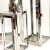 Imagem do Lanterna Decorativa Marroquina Prata Inox 50/38/25cm Kit 3pc