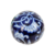 Bola Decorativa Porcelana De Mesa 10cm Azul E Branca Escura