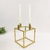 Imagem do Porta Velas Dourado 20x17x17cm Castiçal Candelabro Metal