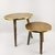 Mesa Lateral Centro Metal e Madeira Dourado 40/30cm 2 peças na internet