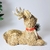 Conjunto Rena E Arvore De Palha Com Brilho Enfeite De Natal