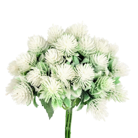 Ramix Branco Buquê 32x20cm Flor Planta Artificial