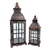Lanterna Decorativa Marroquina Metal Envelhecido 2pç 52/36cm