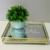 Bandeja Decorativa Quadrada Dourada Espelhada 3x17x17cm - Inigual - Loja de Decoração, Plantas Artificiais, Presentes, Utilidades, Mesa Posta e decoração de Páscoa e Natal