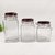 Potiche Pote Porta Mantimentos 0,9/1,2/1,5L Transparente Tampa Preta e Vermelha - comprar online