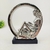 Enfeite Estatua Mulher Sentada Livro Prata Decoracao 25x23cm