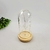 Redoma De Vidro Base Madeira Com Led 22x9cm Cúpula na internet