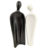 Enfeite Casal Preto E Branco Minimalista 35x10x7 Cerâmica - comprar online