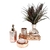 Kit Banheiro Rose Com Bandeja Vaso Planta Inigual 7pc