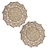 Jogo Americano Capuccino Cobre Crochê 35cm Kit 2pc
