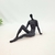 Escultura Homem Decorativo Sentado Preto 16x23x12cm - loja online