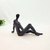 Escultura Homem Decorativo Sentado Preto 16x23x12cm na internet