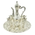 Jogo Para Vinho Prata Decorativo 8pc 24cm Prato Taça Jarra